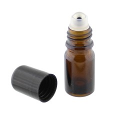 Sticluta roll de 5ml pentru ulei esential, cu bila din otel - 650035