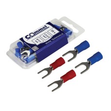 Terminale tip furca, 1.5 - 2.5 mm², 5.3 mm, set 25 bucati, Commel, 524351 Terminale tip furca, 1.5 - 2.5 mm², 5.3 mm, set 25 bucati, Commel, 524351