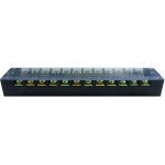 Regleta 12 pini, cu capac de protectie, 125x22mm - 128941 Regleta 12 pini, cu capac de protectie, 125x22mm - 128941