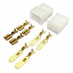 Set conector cu papuci auto, mama, tata, 6,3mm, 4 pini, 402496