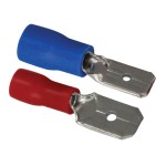 Set 25 terminale izolate, 1.5 - 2.5 mm², 0.8 x 4.75 mm, Commel, 524334