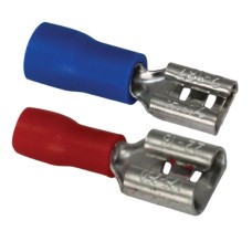 Set 25 buc terminale izolate, 0,5 - 1,5 mm², 0,8 x 6,35 mm, Commel, 524338 Set 25 buc terminale izolate, 0,5 - 1,5 mm², 0,8 x 6,35 mm, Commel, 524338