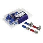 Set 50 terminale izolate, 1.5-2.5 mm², 0,8 x 6,35 mm, Commel, 524451