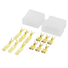 Pereche conectori, 6 pini, mama-tata, 6,3mm, L101201